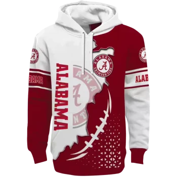 alabama crimson tide triangular pattern crimson white hoodie best selling