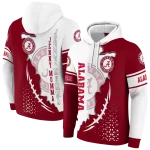 alabama crimson tide triangular pattern crimson white hoodie best selling