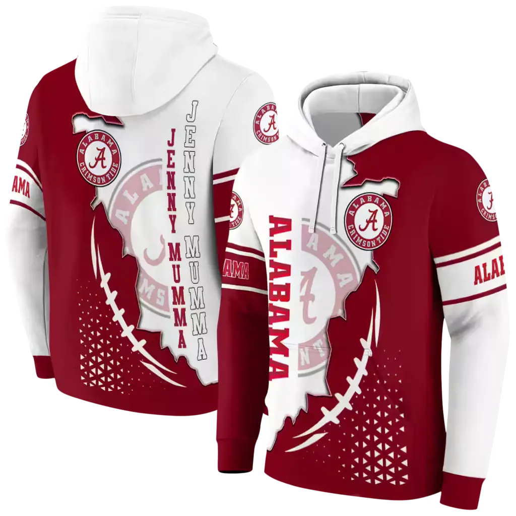 alabama crimson tide triangular pattern crimson white hoodie fashion forward alabama crimson tide triangular pattern crimson white hoodie fashion forward