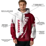 alabama crimson tide triangular pattern crimson white hoodie best selling