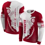 alabama crimson tide triangular pattern crimson white hoodie best selling