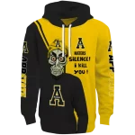 appalachian state mountaineers achmed skull black hoodie best selling