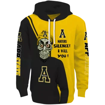 appalachian state mountaineers achmed skull black hoodie best selling