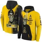 appalachian state mountaineers achmed skull black hoodie best selling