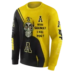 appalachian state mountaineers achmed skull black hoodie best selling