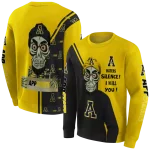 appalachian state mountaineers achmed skull black hoodie best selling