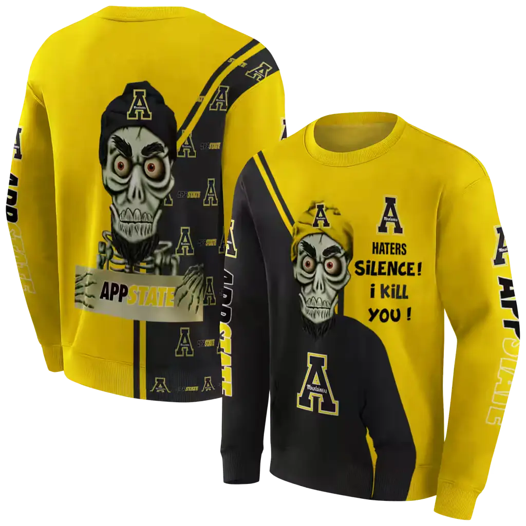 appalachian state mountaineers achmed skull black hoodie premium grade appalachian state mountaineers achmed skull black hoodie premium grade