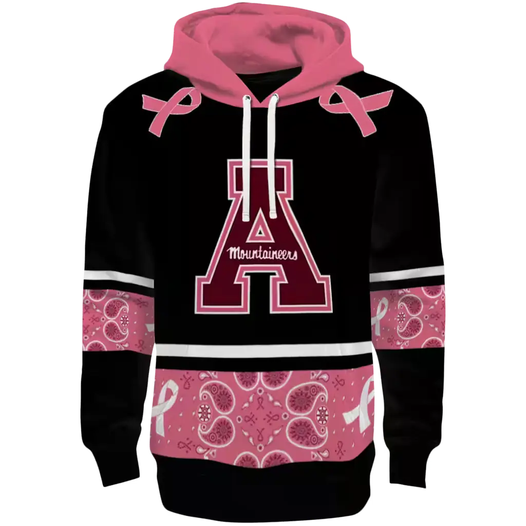 appalachian state mountaineers awareness ribbon black pink hoodie best selling appalachian state mountaineers awareness ribbon black pink hoodie best selling