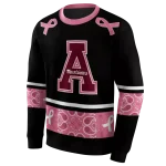 appalachian state mountaineers awareness ribbon black pink hoodie best selling