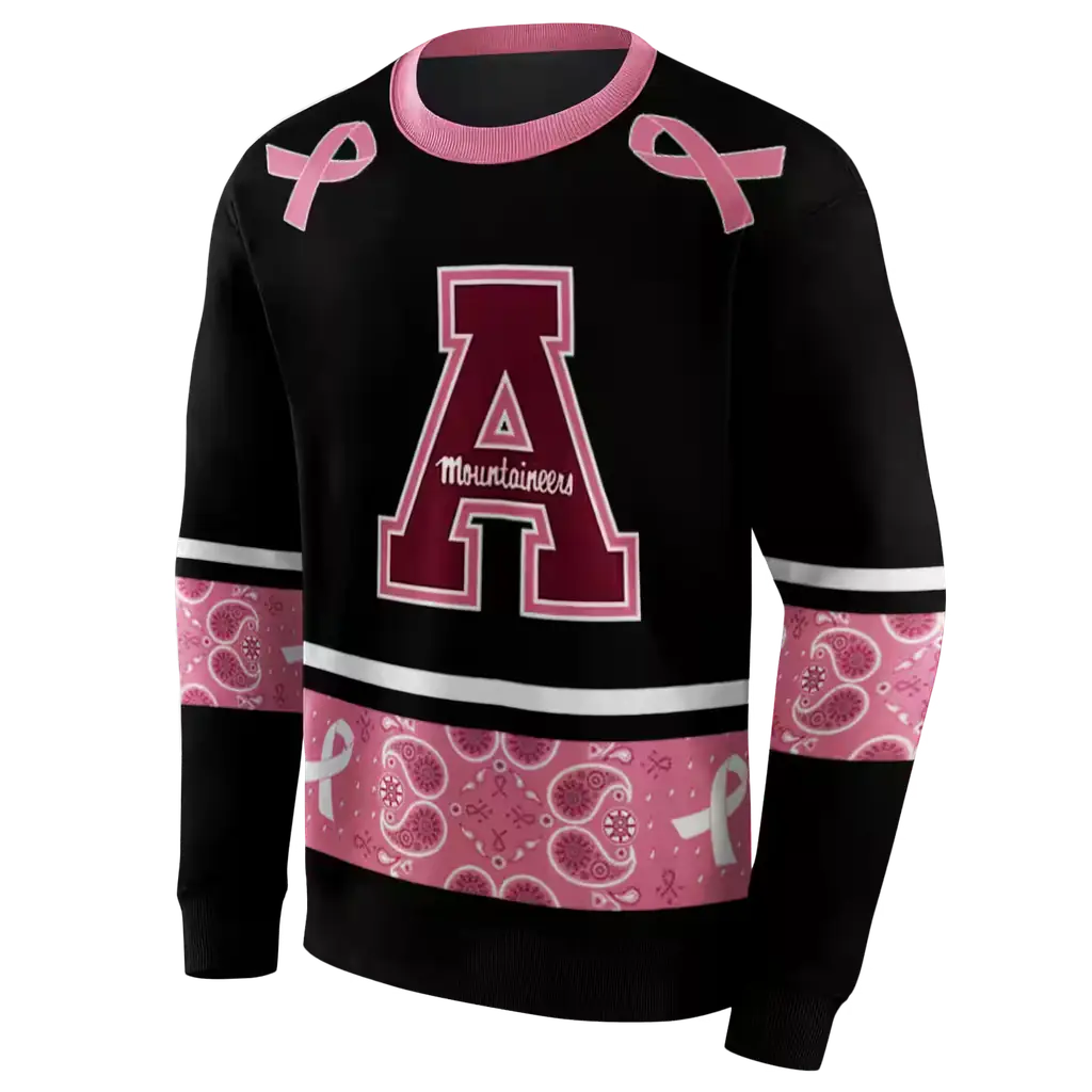 appalachian state mountaineers awareness ribbon black pink hoodie new arrival appalachian state mountaineers awareness ribbon black pink hoodie new arrival