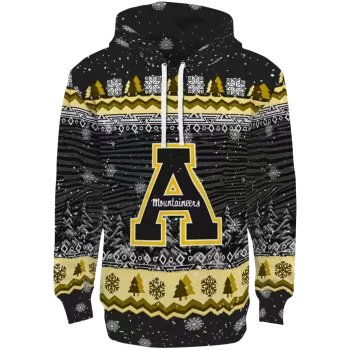 appalachian state mountaineers christmas trees black hoodie best selling