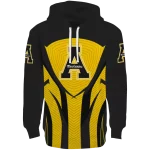 appalachian state mountaineers concentric lines black hoodie best selling