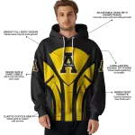 appalachian state mountaineers concentric lines black hoodie best selling