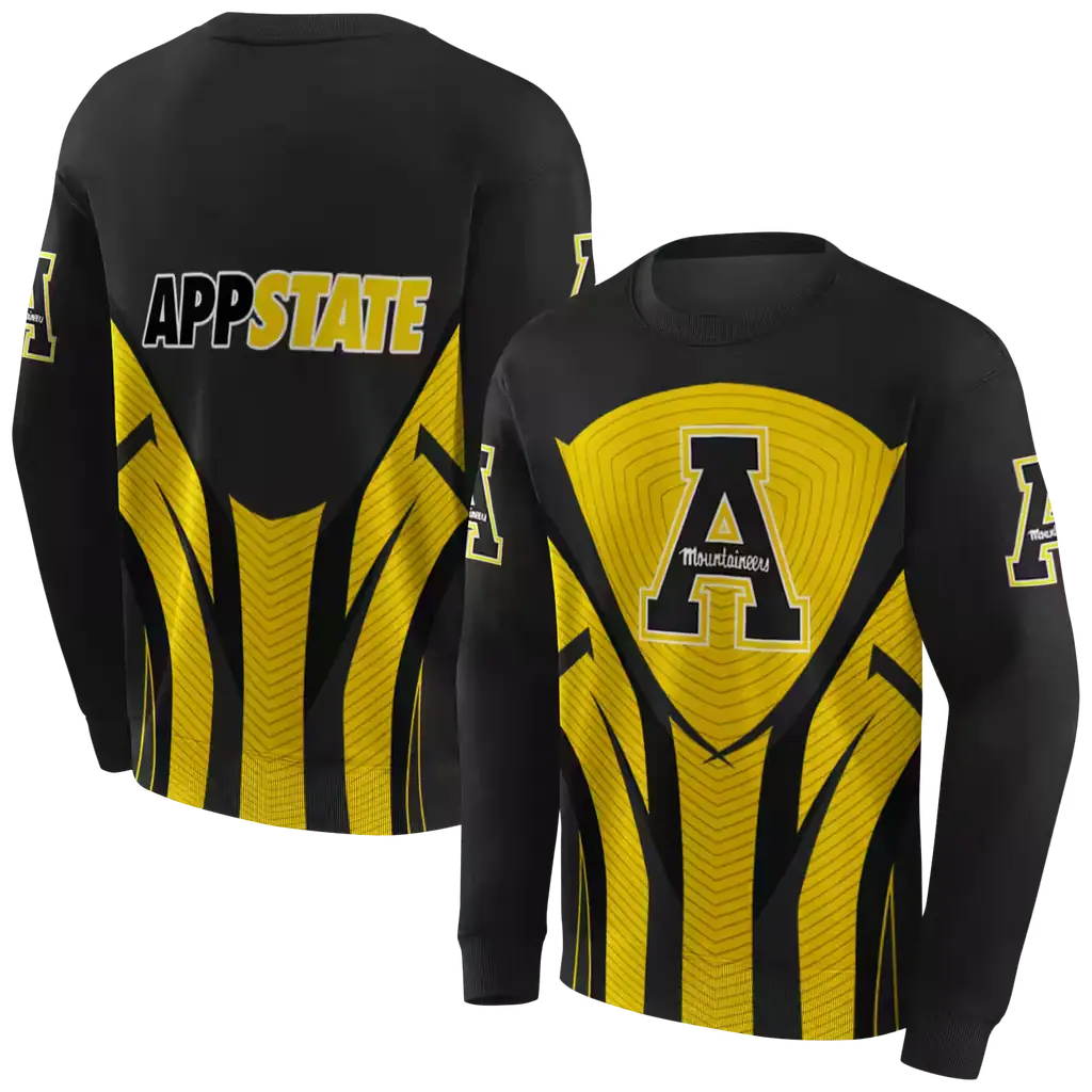 appalachian state mountaineers concentric lines black hoodie premium grade appalachian state mountaineers concentric lines black hoodie premium grade