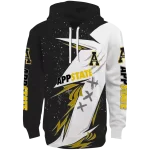 appalachian state mountaineers dynamic slash black white hoodie best selling