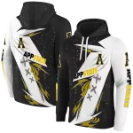 appalachian state mountaineers dynamic slash black white hoodie best selling