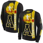 appalachian state mountaineers football heartbeat black hoodie best selling