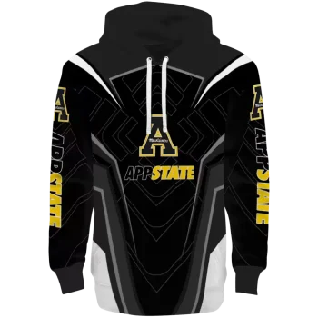 appalachian state mountaineers futuristic pattern black hoodie best selling