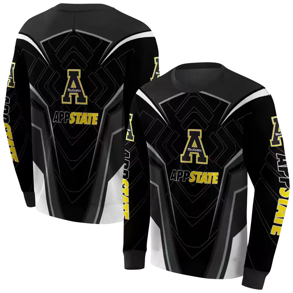 appalachian state mountaineers futuristic pattern black hoodie premium grade appalachian state mountaineers futuristic pattern black hoodie premium grade