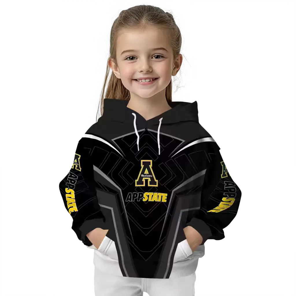 appalachian state mountaineers futuristic pattern black hoodie top rated appalachian state mountaineers futuristic pattern black hoodie top rated