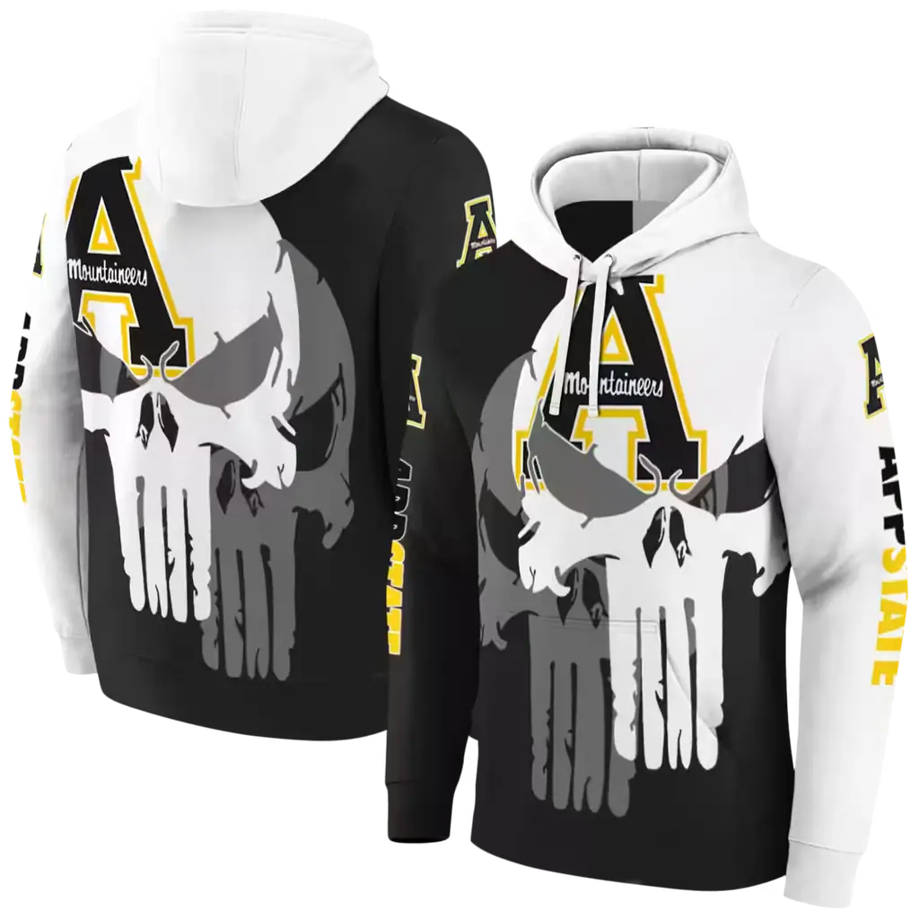 appalachian state mountaineers graphic punisher black white hoodie fashion forward appalachian state mountaineers graphic punisher black white hoodie fashion forward