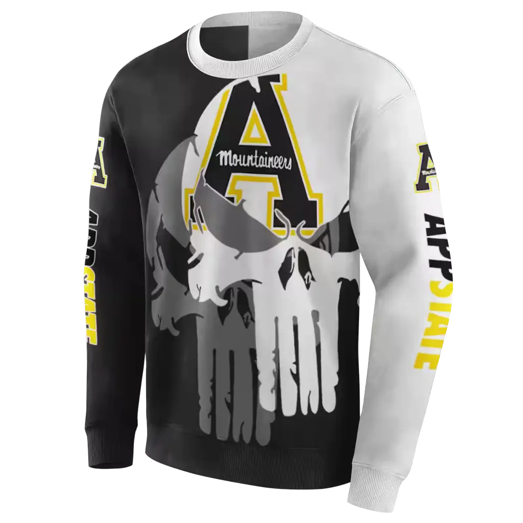 appalachian state mountaineers graphic punisher black white hoodie new arrival appalachian state mountaineers graphic punisher black white hoodie new arrival