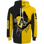 appalachian state mountaineers heartbeat graphic black hoodie best selling