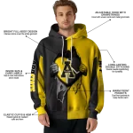 appalachian state mountaineers heartbeat graphic black hoodie best selling