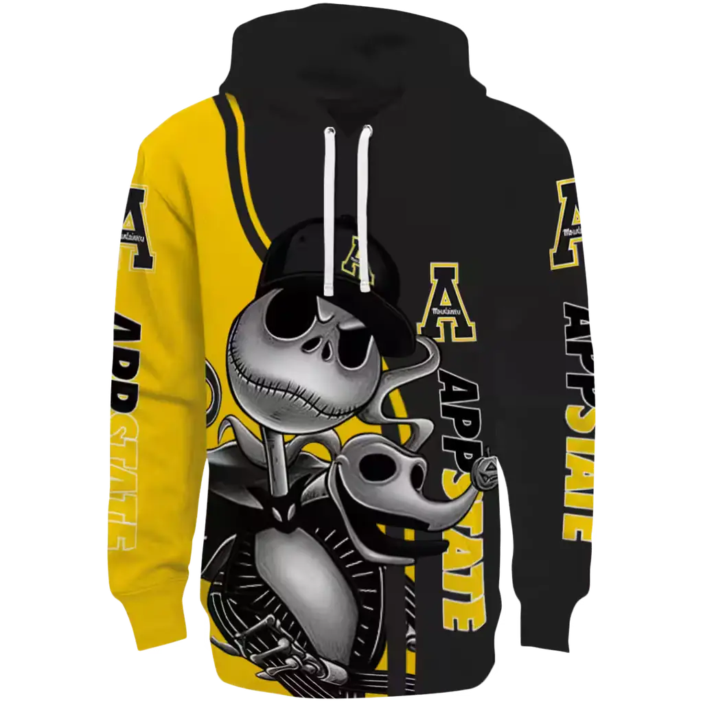 appalachian state mountaineers jack skellington black hoodie best selling appalachian state mountaineers jack skellington black hoodie best selling