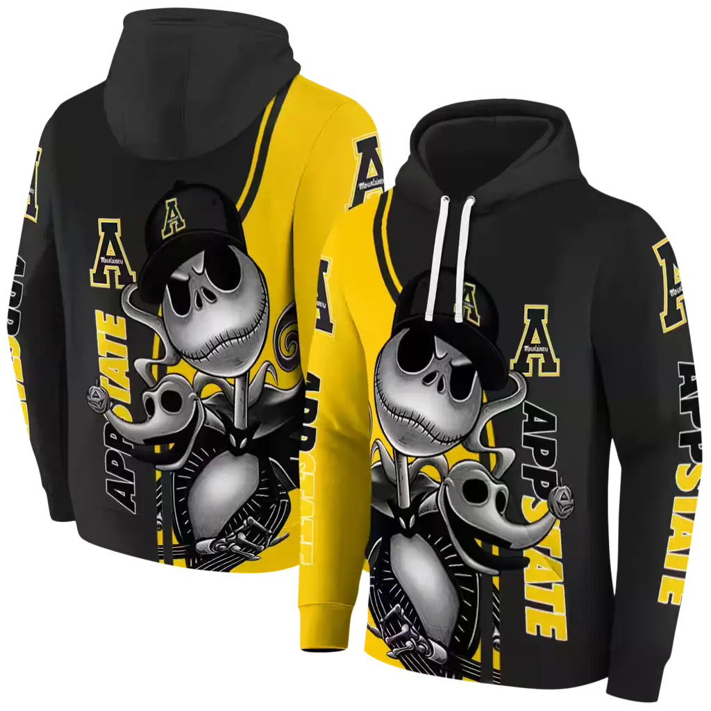 appalachian state mountaineers jack skellington black hoodie fashion forward appalachian state mountaineers jack skellington black hoodie fashion forward
