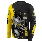 appalachian state mountaineers jack skellington black hoodie best selling