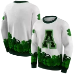 appalachian state mountaineers lucky motif white green hoodie best selling
