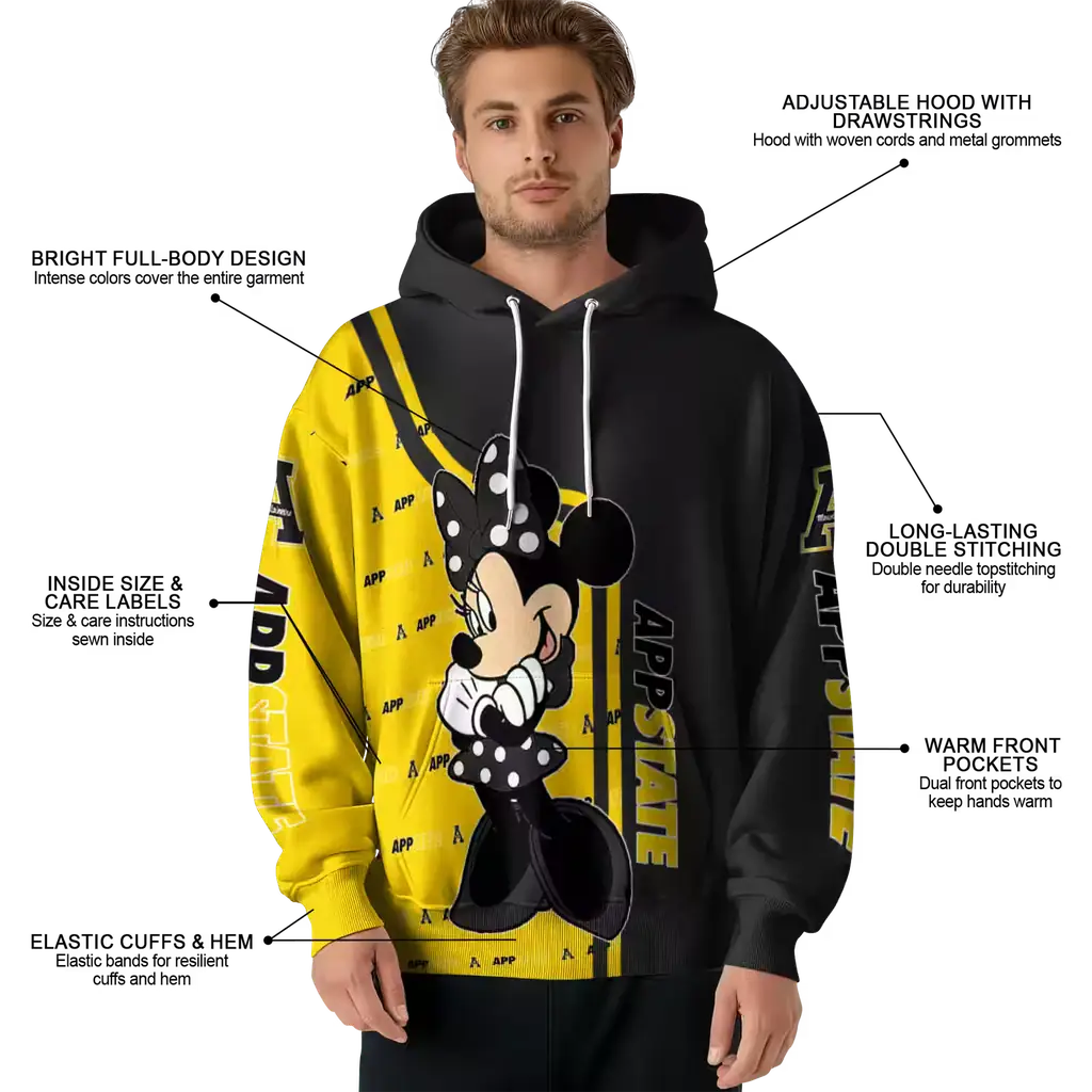 appalachian state mountaineers minnie mouse black hoodie latest model appalachian state mountaineers minnie mouse black hoodie latest model