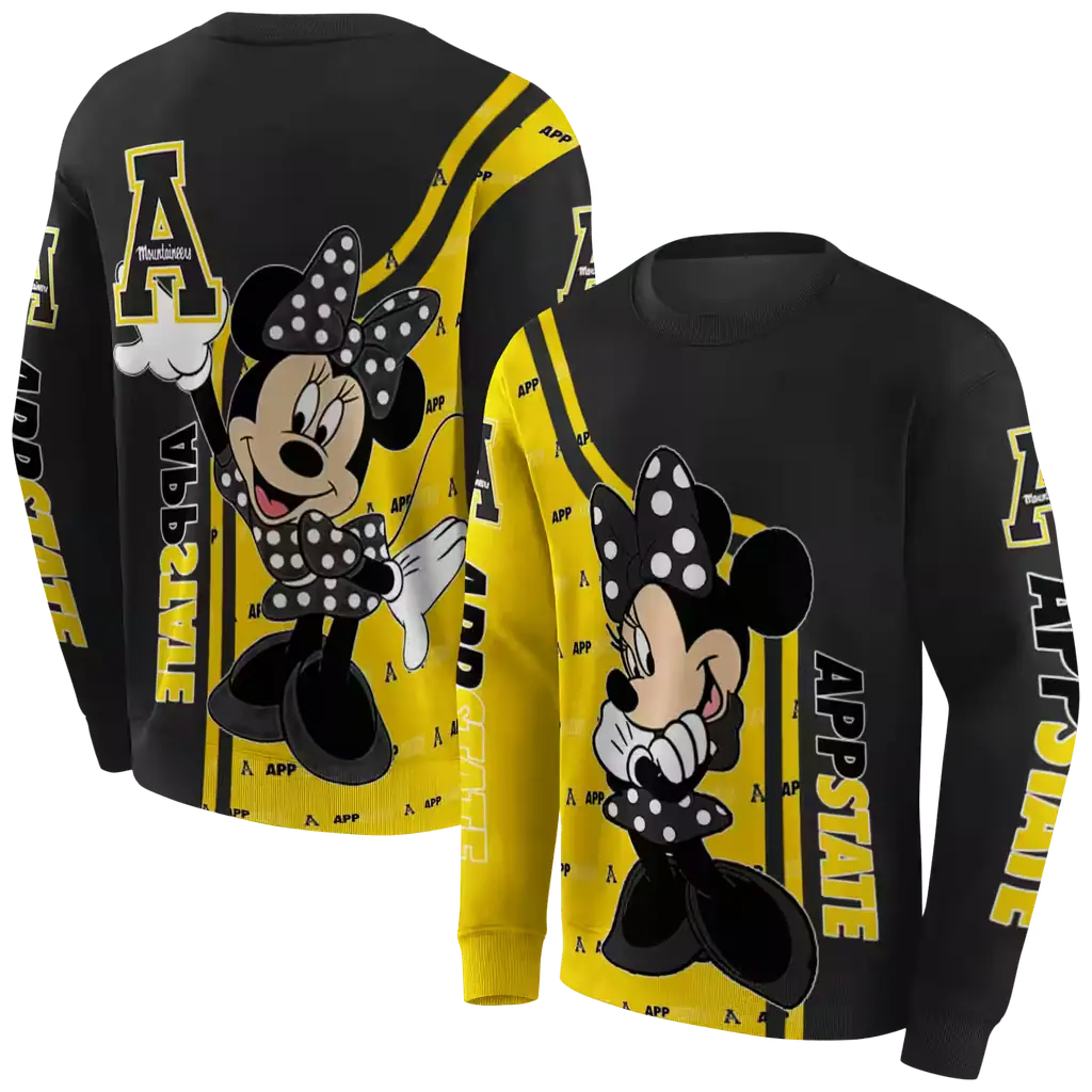 appalachian state mountaineers minnie mouse black hoodie premium grade appalachian state mountaineers minnie mouse black hoodie premium grade