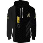 appalachian state mountaineers monogram pattern black hoodie best selling