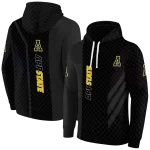 appalachian state mountaineers monogram pattern black hoodie best selling