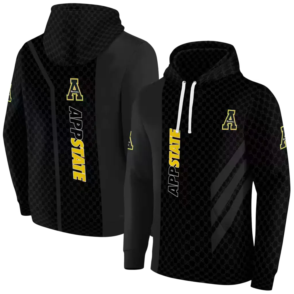 appalachian state mountaineers monogram pattern black hoodie fashion forward appalachian state mountaineers monogram pattern black hoodie fashion forward
