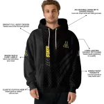 appalachian state mountaineers monogram pattern black hoodie best selling