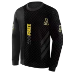 appalachian state mountaineers monogram pattern black hoodie best selling