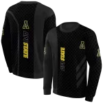 appalachian state mountaineers monogram pattern black hoodie best selling