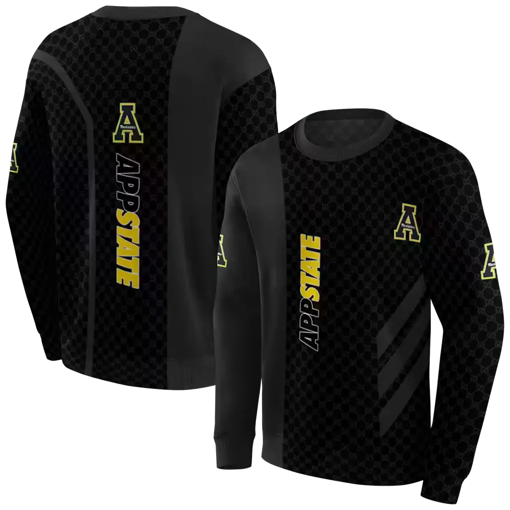 appalachian state mountaineers monogram pattern black hoodie premium grade appalachian state mountaineers monogram pattern black hoodie premium grade
