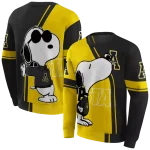 appalachian state mountaineers playful snoopy black hoodie best selling