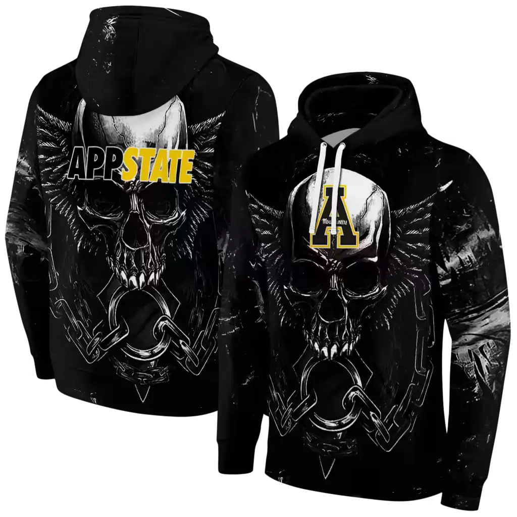appalachian state mountaineers skull artwork black hoodie fashion forward appalachian state mountaineers skull artwork black hoodie fashion forward