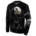 appalachian state mountaineers skull artwork black hoodie best selling