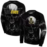appalachian state mountaineers skull artwork black hoodie best selling