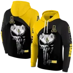 appalachian state mountaineers skull punisher gold black hoodie best selling