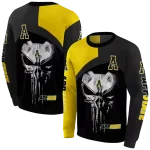 appalachian state mountaineers skull punisher gold black hoodie best selling