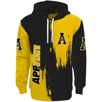 appalachian state mountaineers splatter effect black hoodie best selling