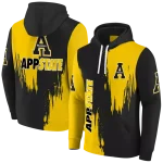 appalachian state mountaineers splatter effect black hoodie best selling