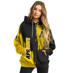 appalachian state mountaineers splatter effect black hoodie best selling